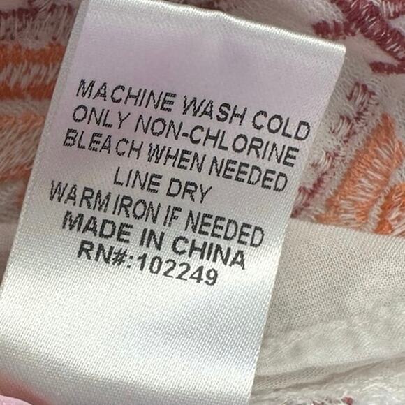 Skies Are Blue Embroidered Boho Tassel Tank Top – Medium - Picture 6 of 6